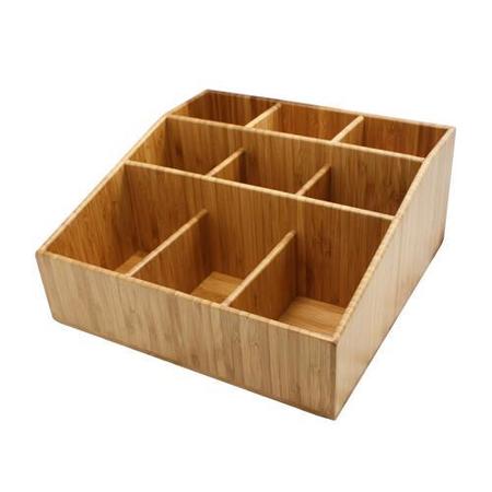 CAL-MIL 9 Section Bamboo Coffee Organizer 1714